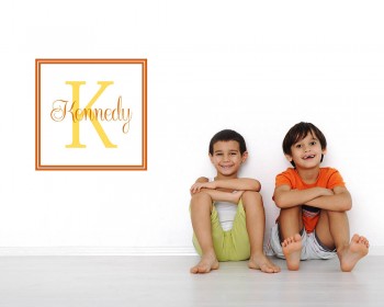 Square Customized Name Frame Vinyl Decal Name For Children